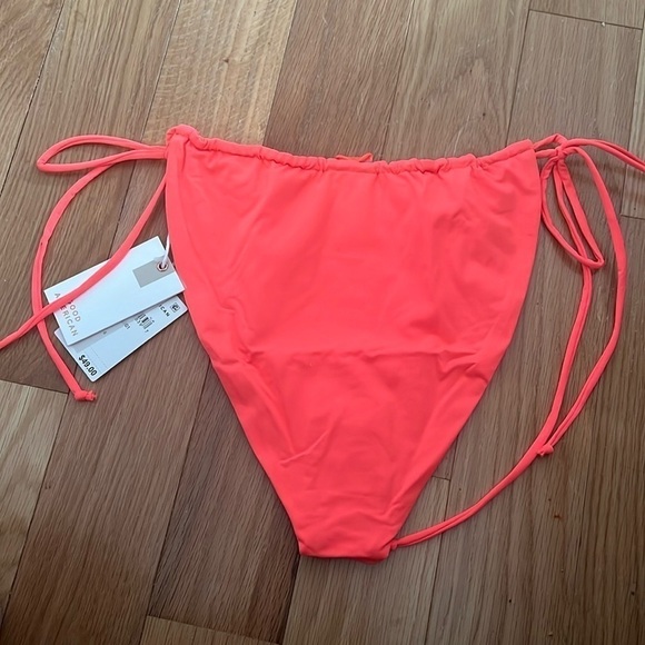 Good American TinyTies Bikini Bottom NWT size 4 Hot Coral - Picture 4 of 7